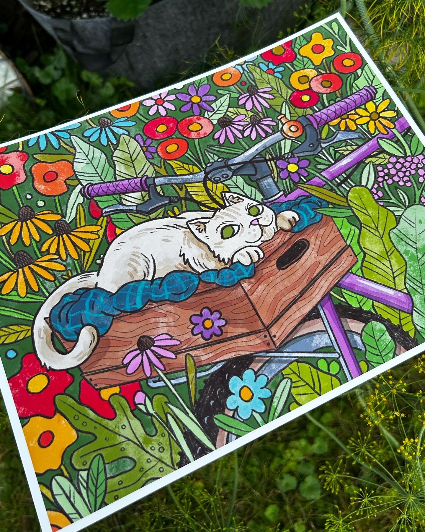 Ride with Cat 8x10 Print