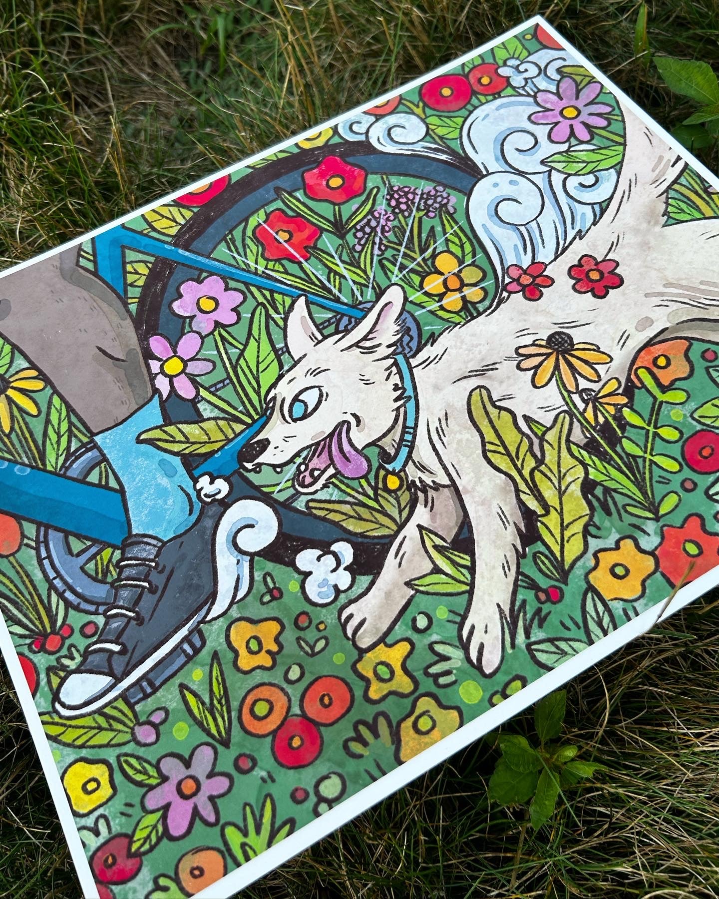 Ride with Dog 8x10 Print