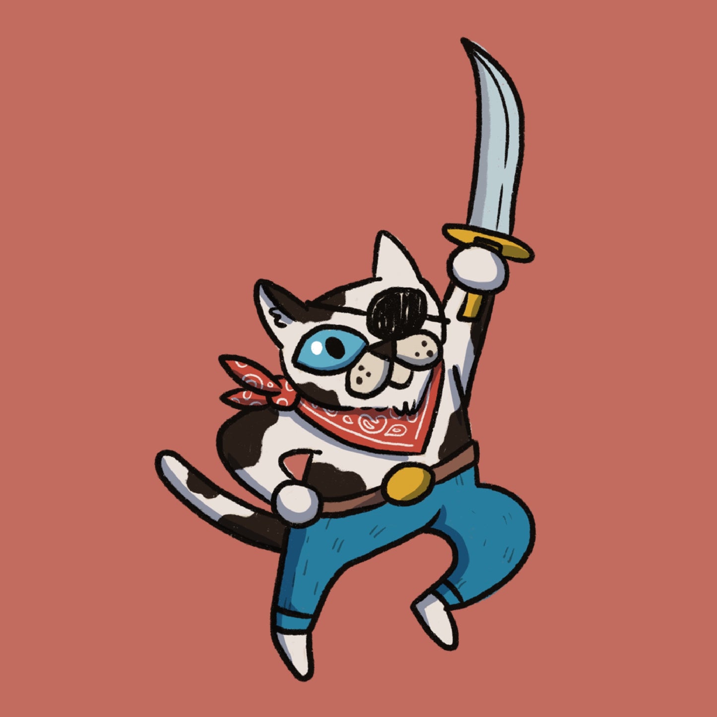 D&D Cats 4 x 4 Mini Print