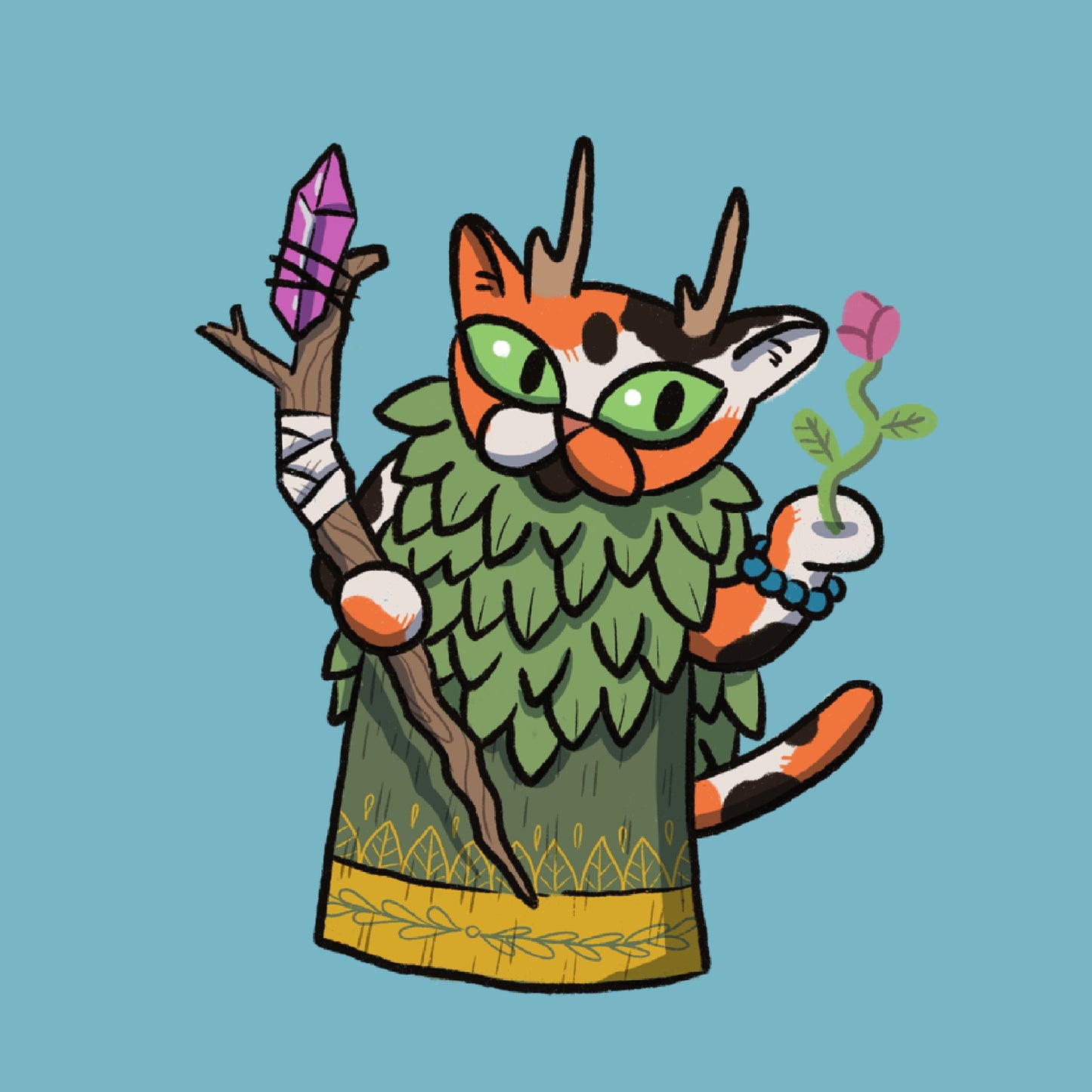 D&D Cats 4 x 4 Mini Print