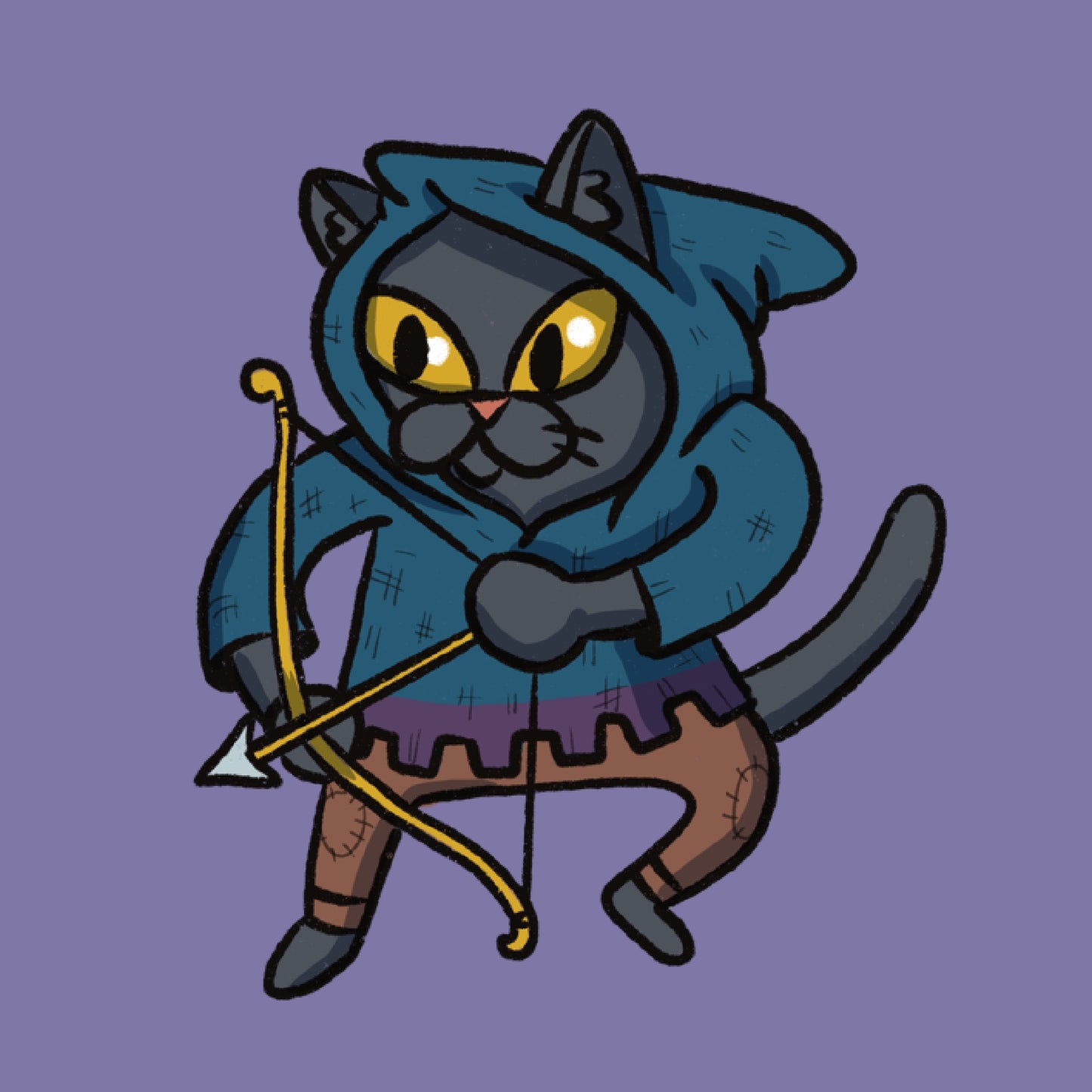 D&D Cats 4 x 4 Mini Print