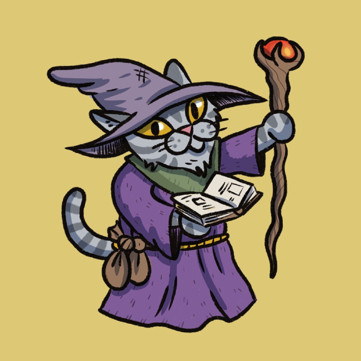D&D Cats 4 x 4 Mini Print