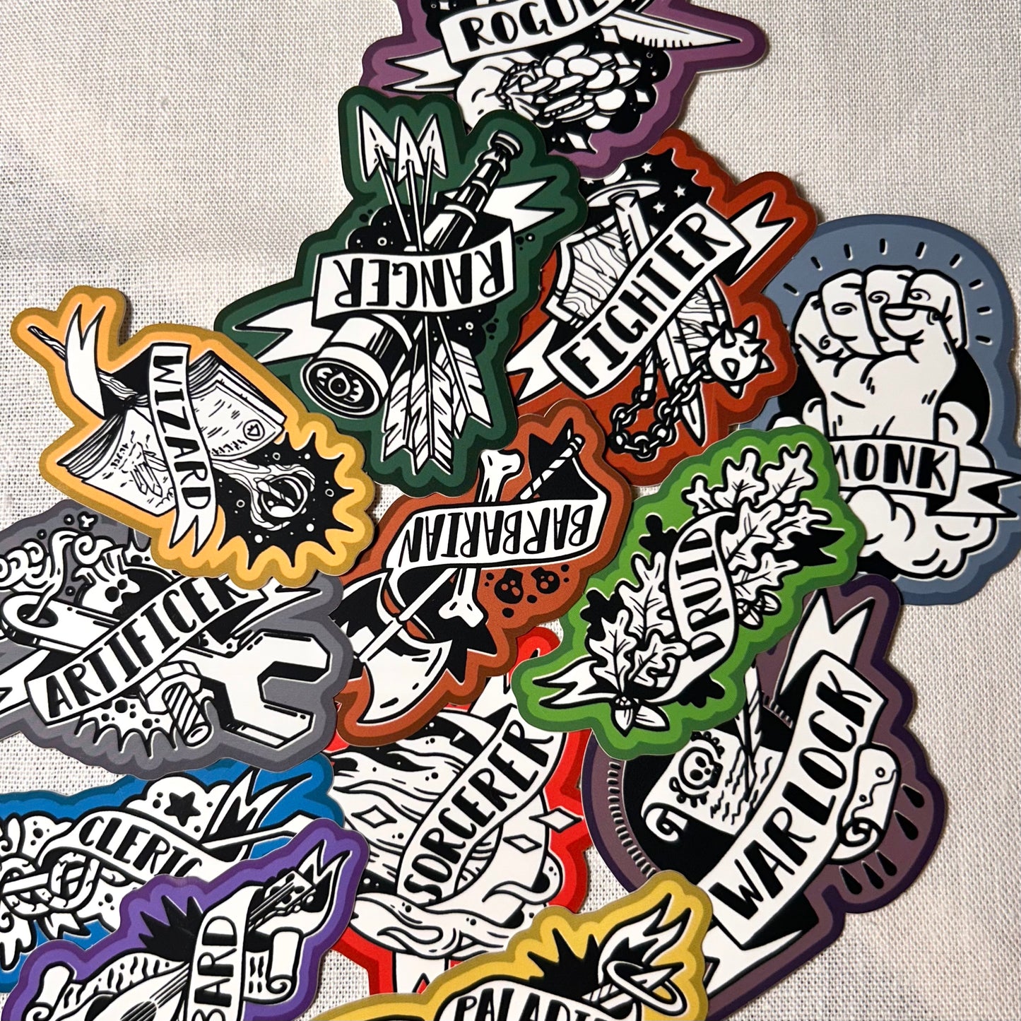 D&D Class Vinyl Stickers