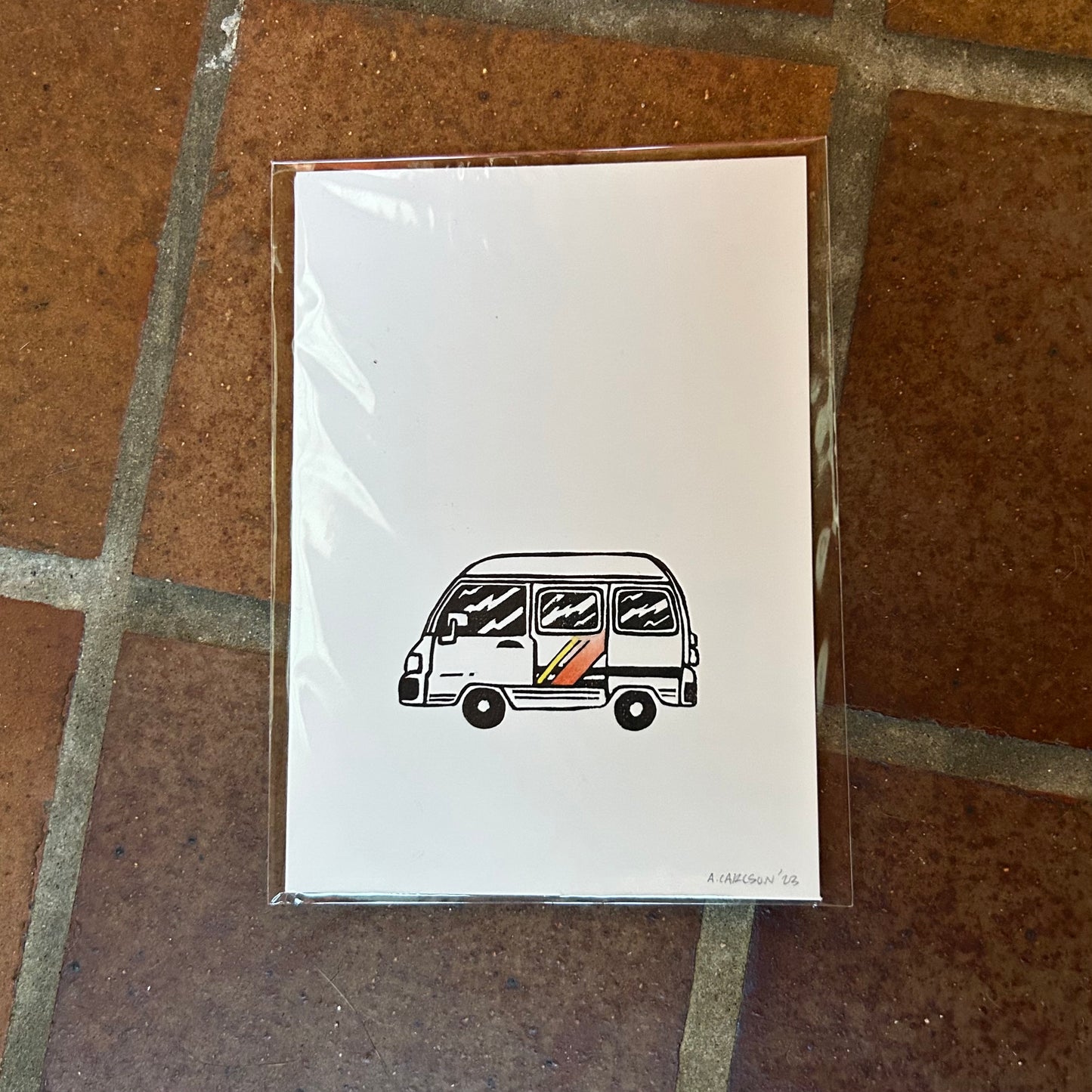 Kei Van 5 x 7 Blockprint