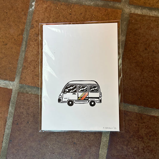 Kei Van 5 x 7 Blockprint