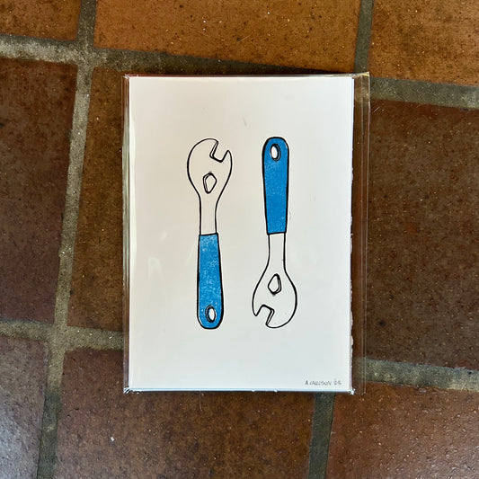 Pedal Wrench 5 x 7 Blockprint