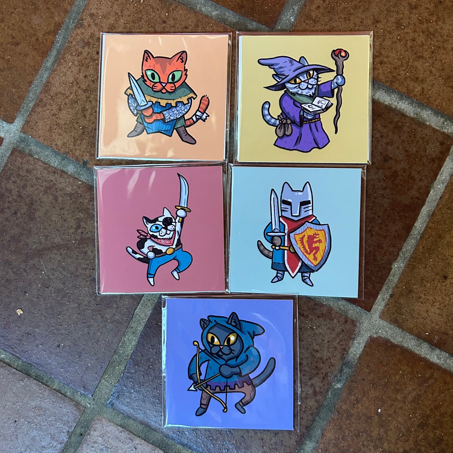 D&D Cats 4 x 4 Mini Print