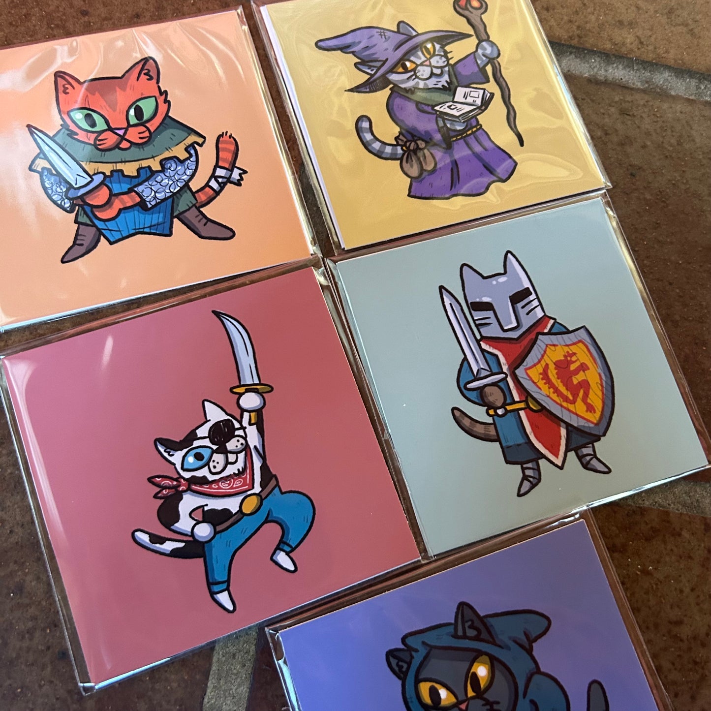 D&D Cats 4 x 4 Mini Print