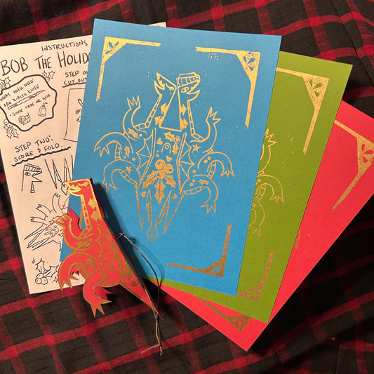 Bob The Holiday Dragon, Paper Ornament