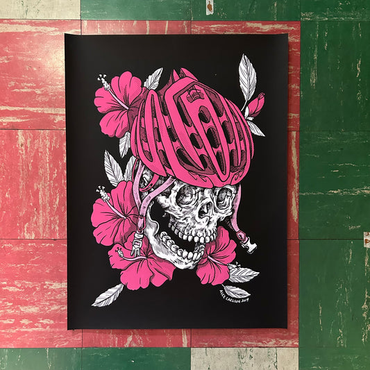Bike Skull 18x24 Screenprint