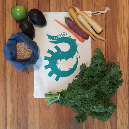 THE GROCERY DRAGON, Large Cotton Produce Bag
