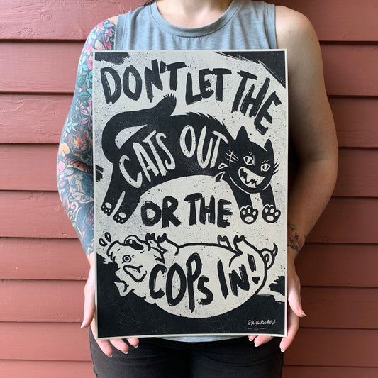 CATS OUT 12 x 18 Poster