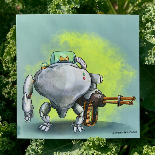 Mech-Cat; Gunner 8x8 Print
