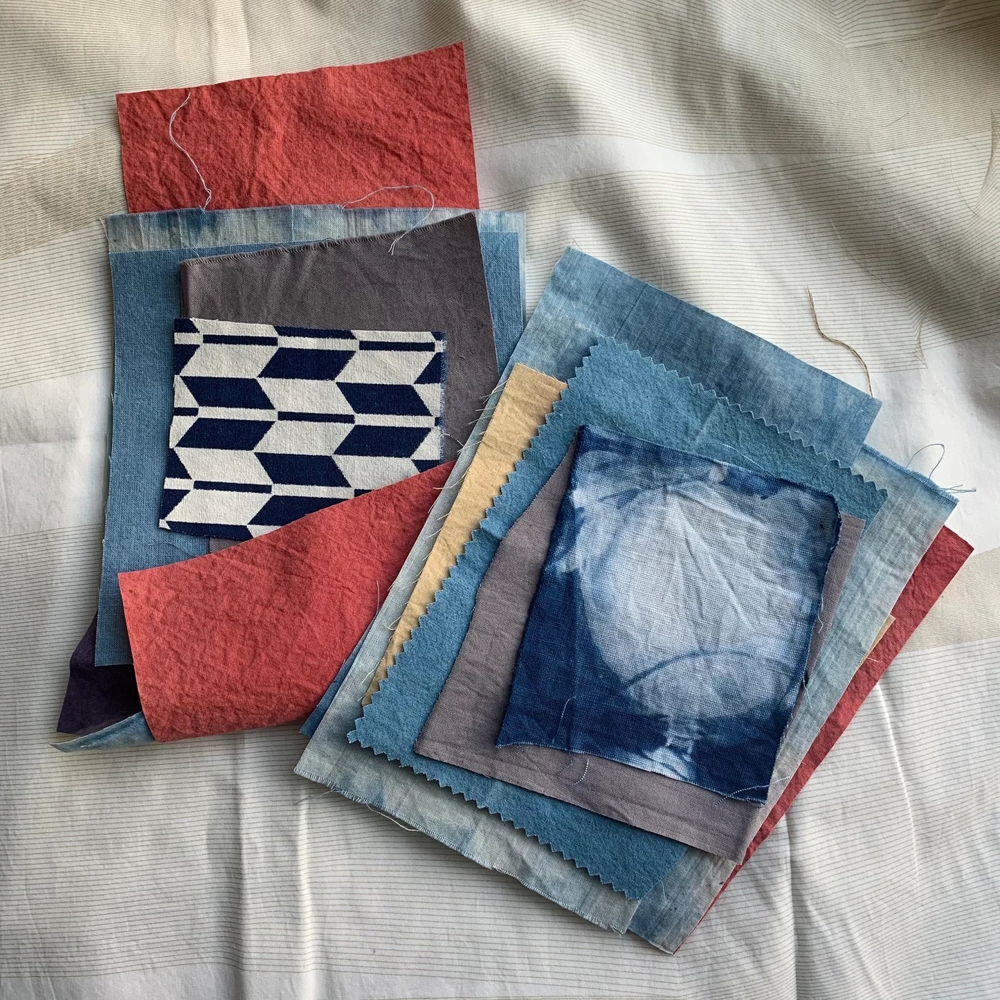 Natural Dye Fabric, Small Remnant Bundle