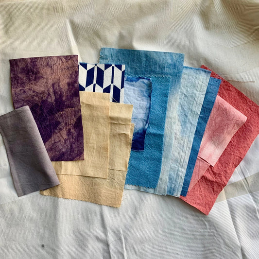 Natural Dye Fabric, Small Remnant Bundle