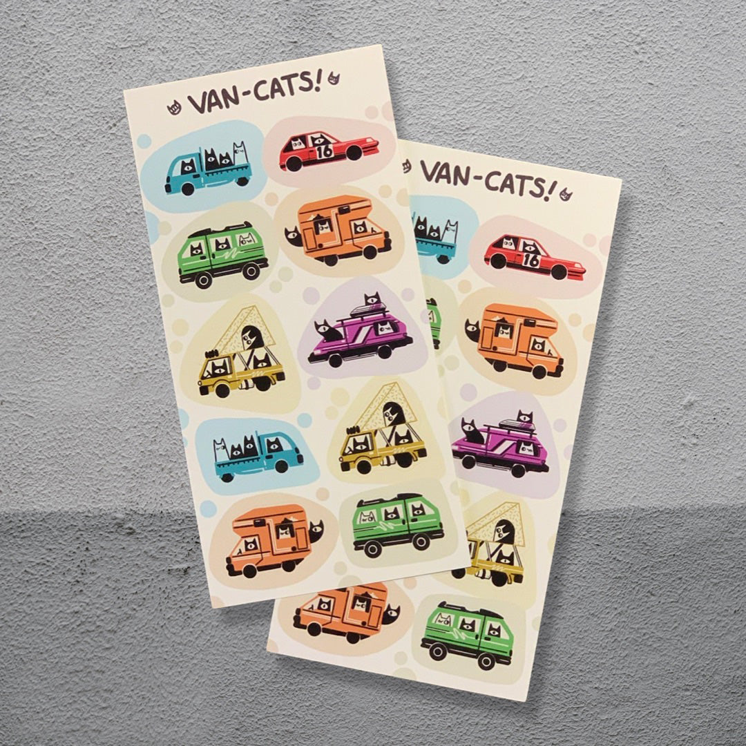 Van-Cats Sticker Sheet