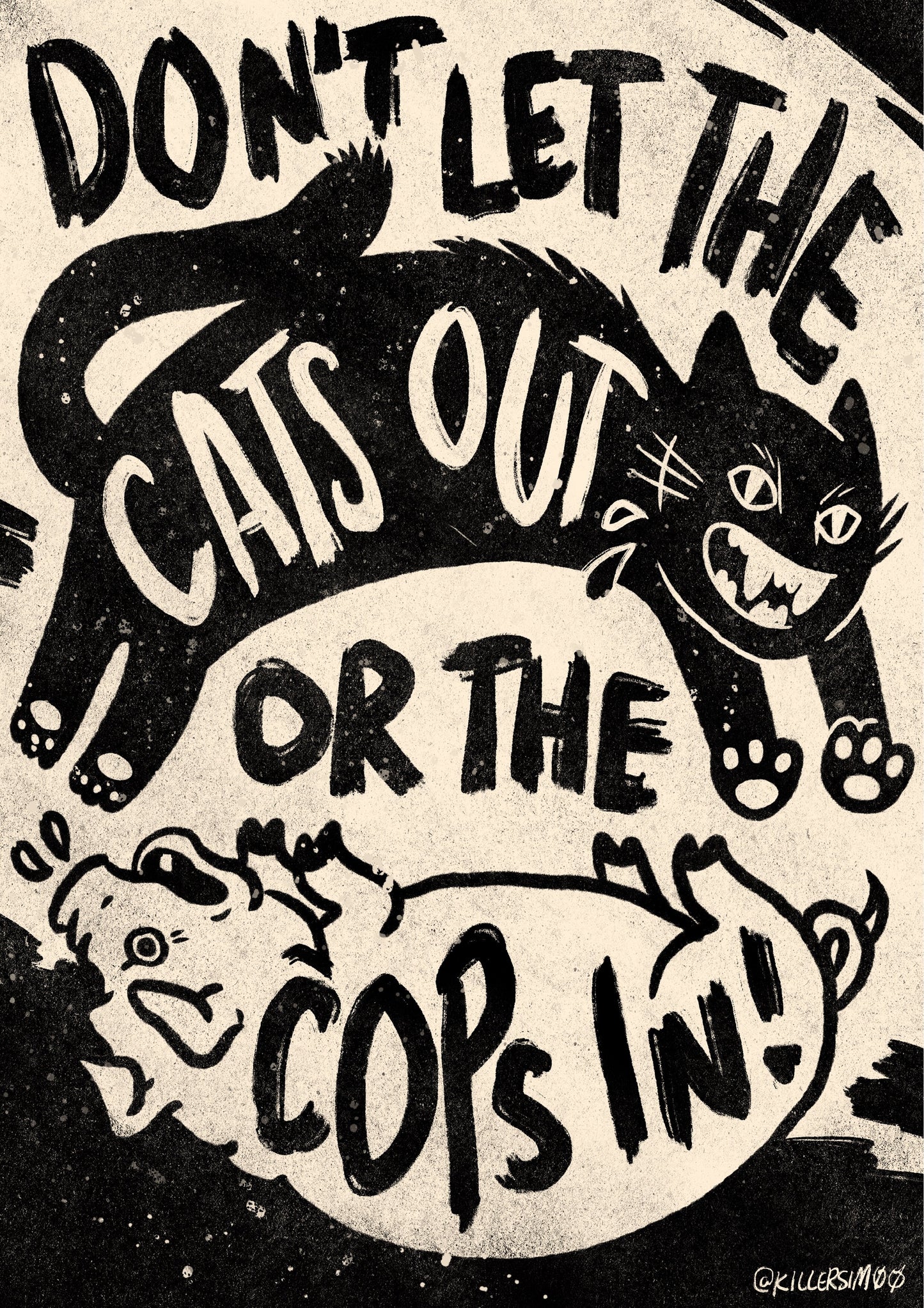 CATS OUT 12 x 18 Poster