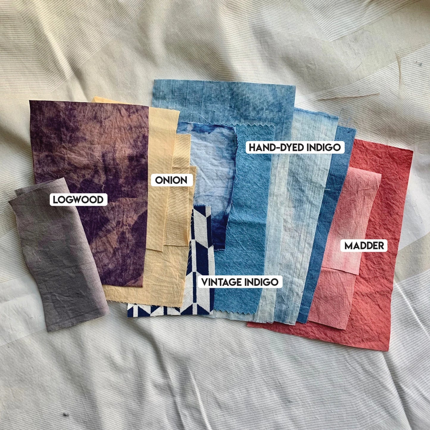 Natural Dye Fabric, Small Remnant Bundle